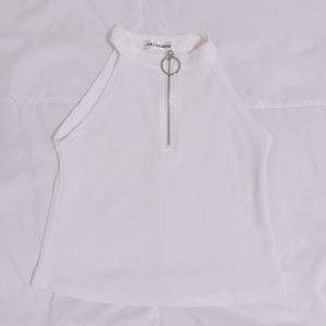 White Halter Tank